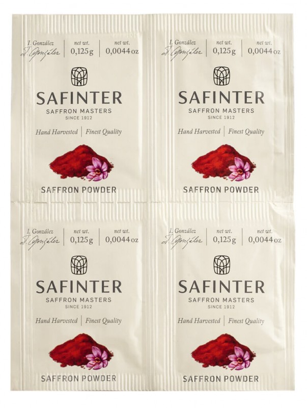 Malet safran, i en 4-pakning, Safinter - 0,5 g / 4 x 0,125 g - stykke