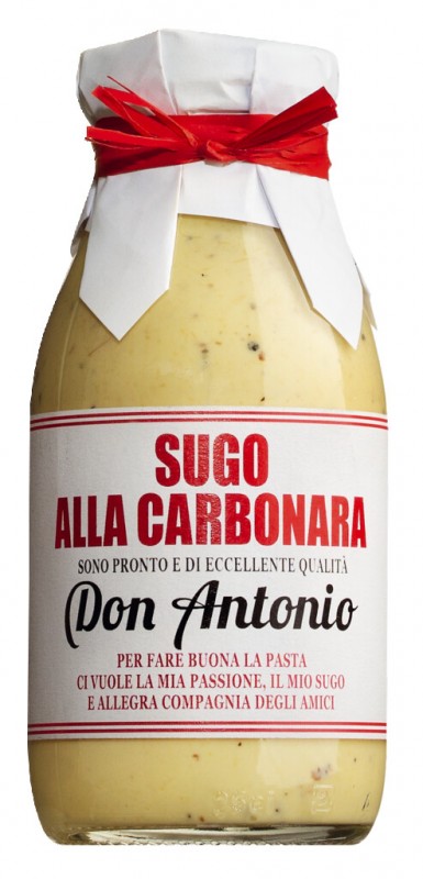 Salsa Carbonara, Salsa Cremosa Carbonara, Don Antonio - 240ml - Botella