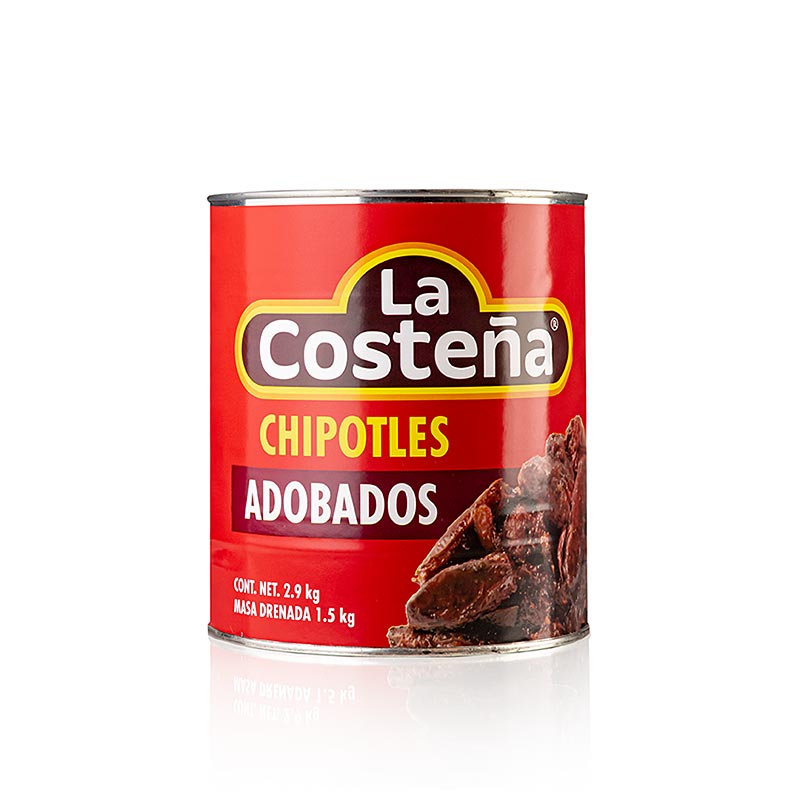 Chipotles de ardei iute, afumat, in sos adobo, La Costena - 2,8 kg - poate sa