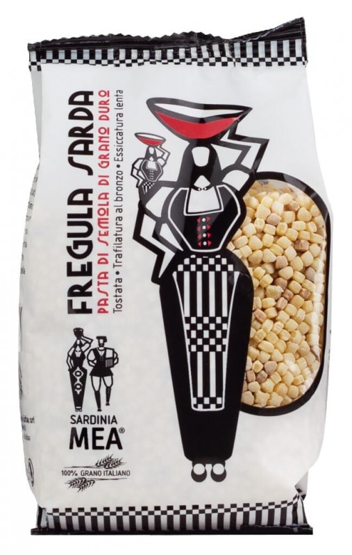 Fregola 43 Tostata, massa a base de semola de trigo duro, Su Guttiau - 500g - pacote