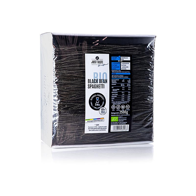 Just Taste Black Bean Spaghetti, glutenfrei, BIO - 2,5 kg - Karton