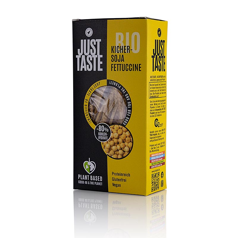 Just Taste Kichererbsen Fettuccine, glutenfrei, BIO - 250 g - Schachtel