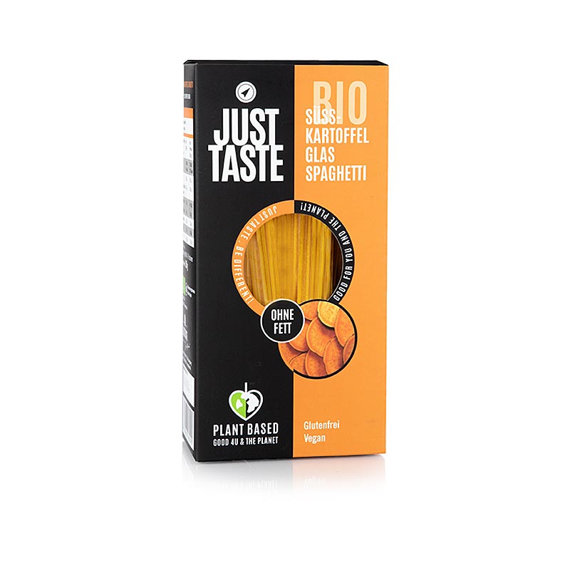 Just Taste Spaghetti aux nouilles en verre a la patate douce jaune, sans gluten, biologique - 250 g - boite