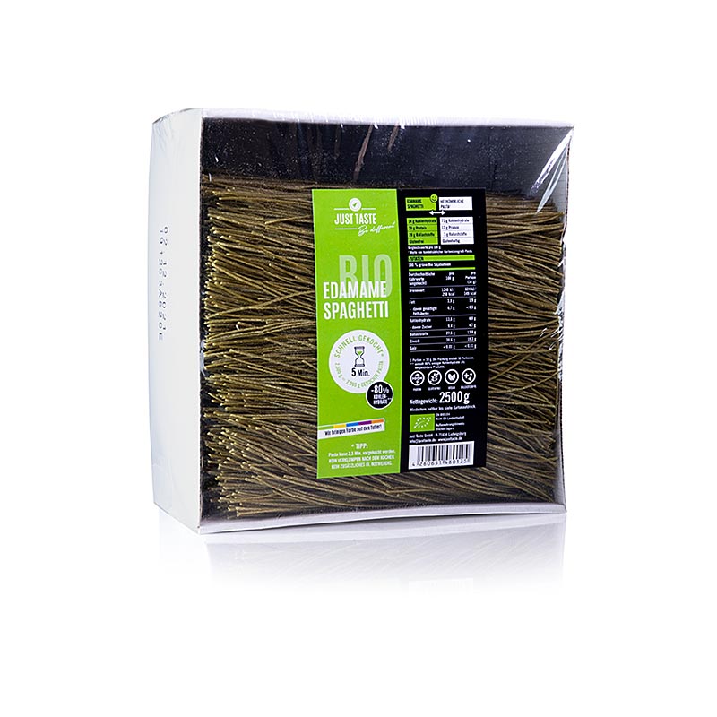 Just Taste Edamame Spaghetti, bezglutenowe, organiczne - 2,5 kg - Karton