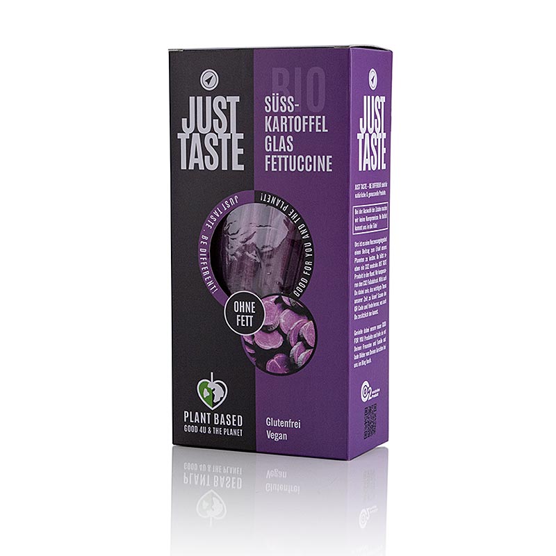 Just Taste Fioletowy makaron ze slodkich ziemniakow Fettuccine, bezglutenowy, organiczny - 250 gr - skrzynka