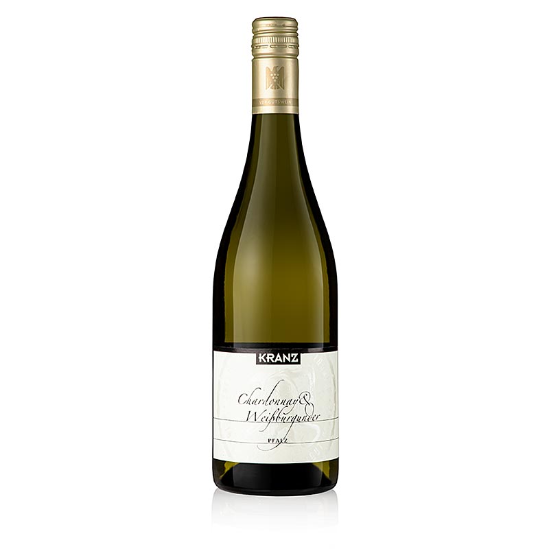 2022 Chardonnay ja Pinot Blanc, kuiva, 12,5 tilavuusprosenttia, Kranz, luomu - 750 ml - Pullo