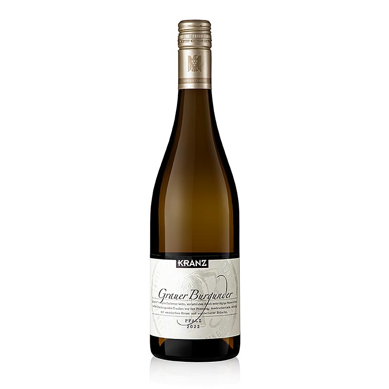 2022 Pinot Gris tilaviini, kuiva, 13 tilavuusprosenttia, Kranz, luomu - 750 ml - Pullo