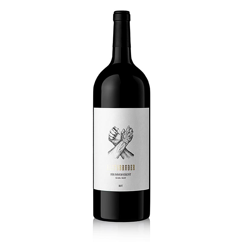 2020 Cuvee de vino tinto Blutsbruder, seco, 13,5% vol., Karl May, Magnum, ecologico - 750ml - Botella