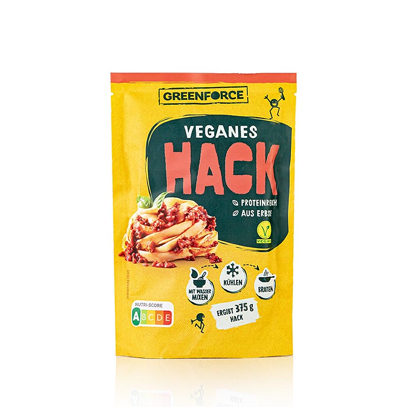 Greenforce Mix für veganes Hack, aus Erbsenprotein - 125 g - Beutel