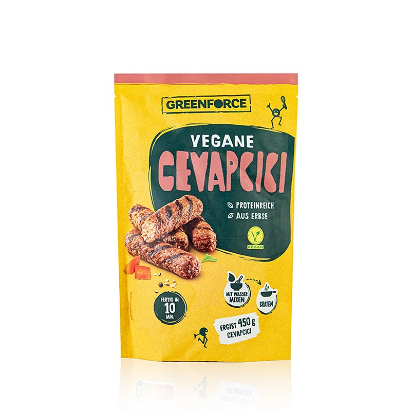 Greenforce Mix til vegansk cevapcici, lavet af aerteprotein - 125 g - taske