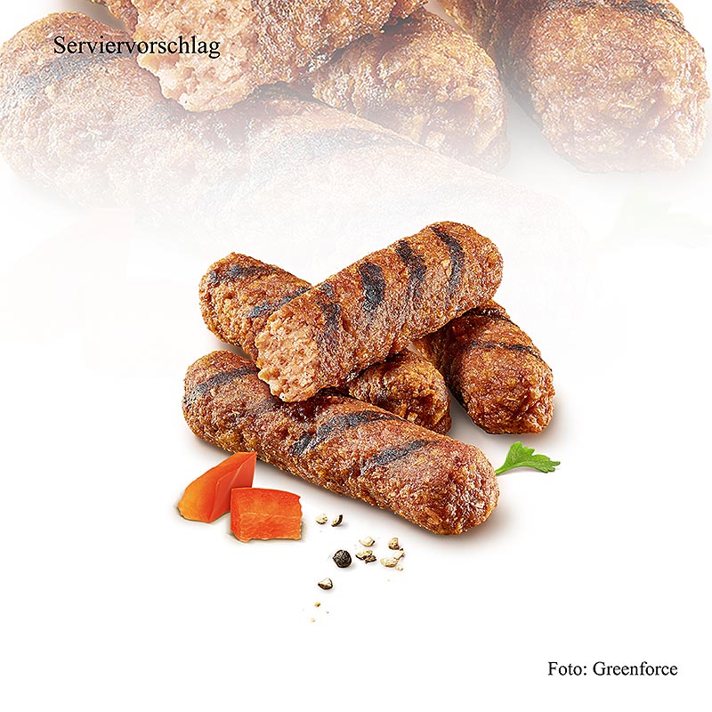 Greenforce Mix pre veganske cevapcici, vyrobeny z hrachoveho proteinu - 125 g - taska