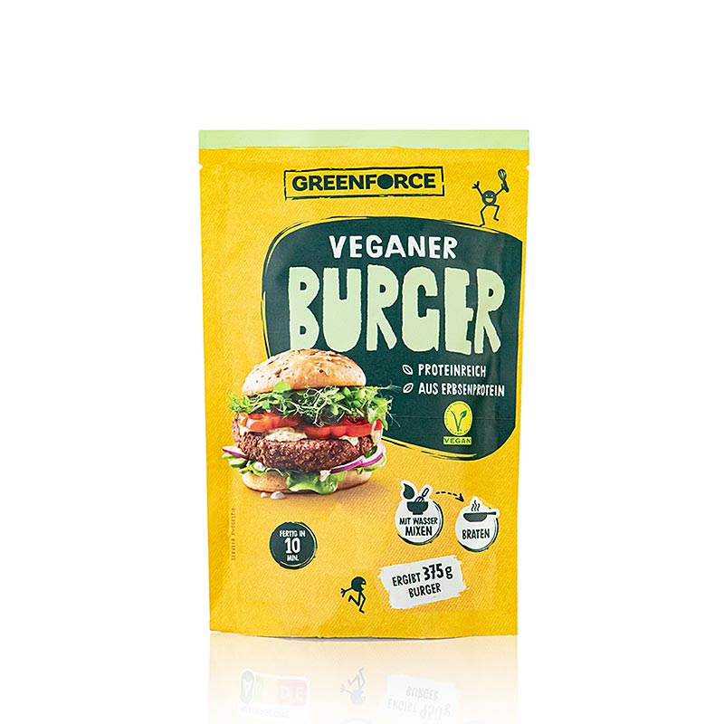 Greenforce Mix pour galettes de burger vegetaliennes, a base de proteines de pois - 125g - sac