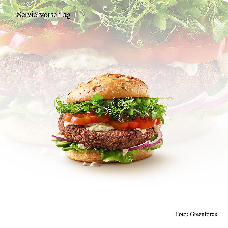 Greenforce Mix na veganske burgerove karbonatky, vyrobene z hrachoveho proteinu - 125 g - taska