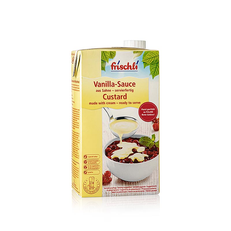 Vanilla sauce, with vanilla flavor, can be used warm and cold, fresh - 1 liter - Tetra pack