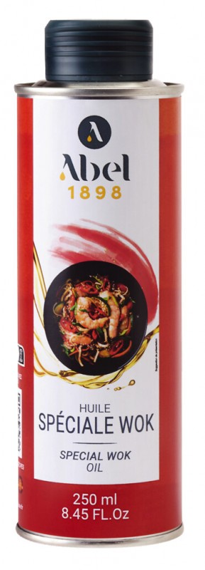 Huile speciale wok, Sonnenblumen-, Traubenkern- u.Sesamöl aromatisiet, Huilerie Lapalisse - 250 ml - Dose