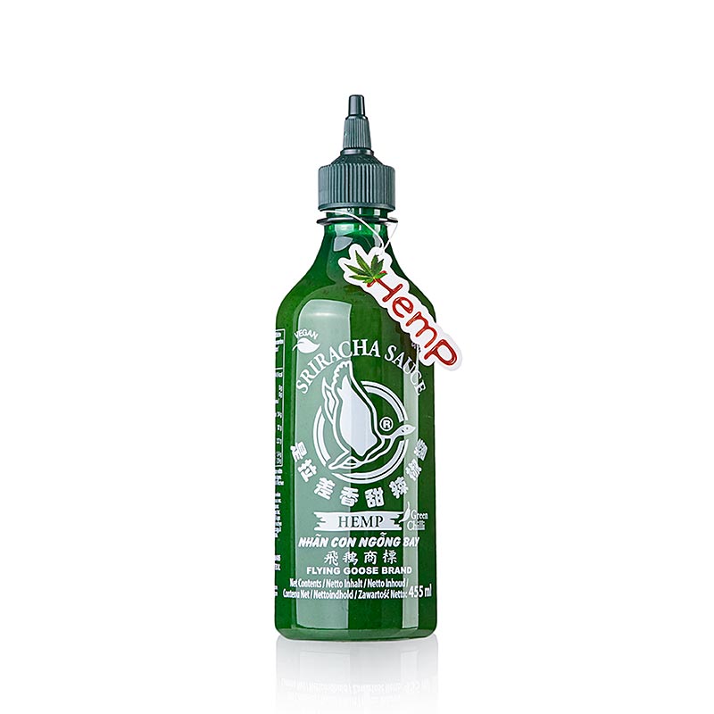 Sriracha chili sauce, with hemp, Flying Goose - 445ml - PE bottle