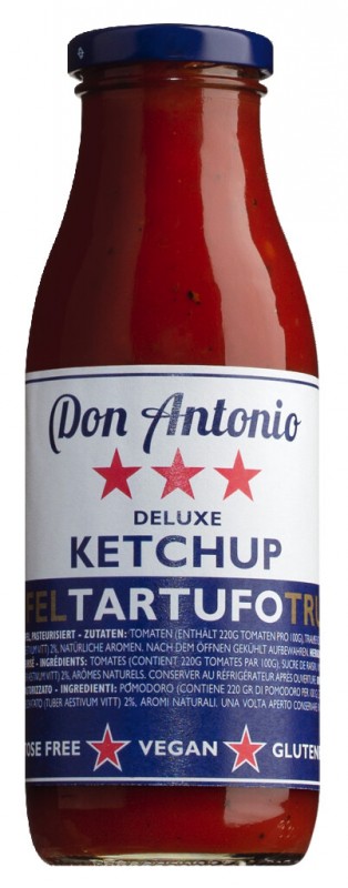 Ketchup al tartufo, Tomatenketchup mit Sommertrüffel, Don Antonio - 350 ml - Flasche