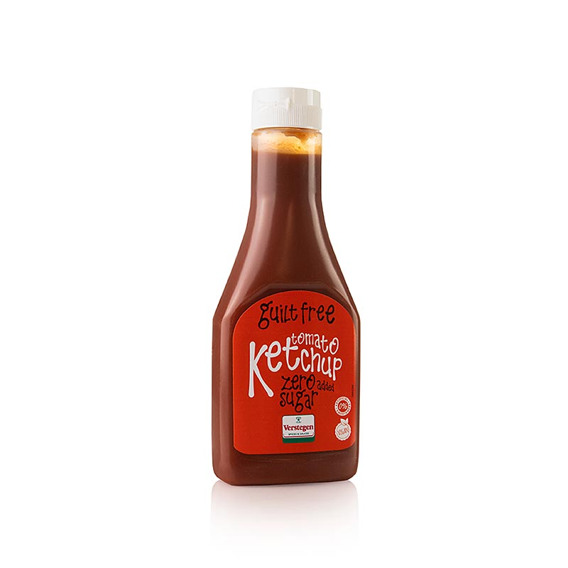 Guilt Free Tomato Ketchup Zero, Ketchup ohne Zuckerzusatz, Verstegen - 285 ml - Pe-flasche