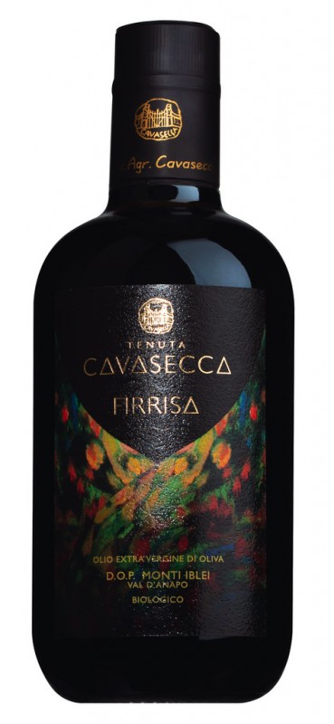 Firrisa - Olio extra vergine di oliva biologico, Olio extra vergine di oliva biologico, Tenuta Cavasecca - 500 ml - Bottiglia