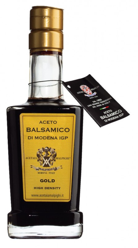 Aceto Balsamico di Modena IGP Oro, Aceto Balsamico di Modena IGP, i ruajtur per 15 vjet, Malpighi - 250 ml - Shishe