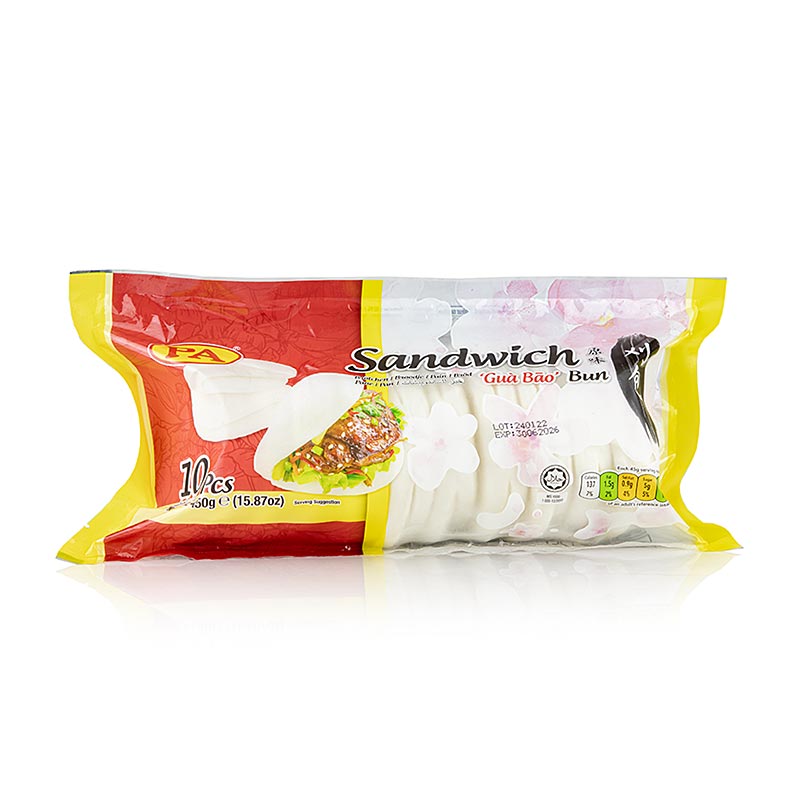 Sendvicova houska (Bao) - 450 g, 10 kusu - Lepenka