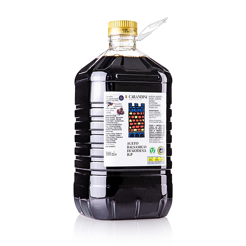 Aceto Balsamico Modena BGA, 6 maanden, Classico (kleurrijk kasteel, voorheen Ducale) - 5 liter - Pe-kanist.