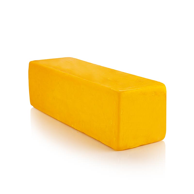 Red Leicester, British semi-hard cheese, block, approx. 2.5kg, ORGANIC - approx. 2.5 kg - foil