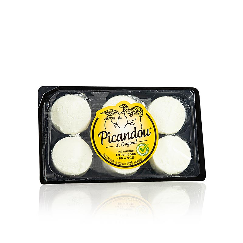 Queijo de cabra fresco Picandou em taleres - 240g, 6x40g - Concha PE