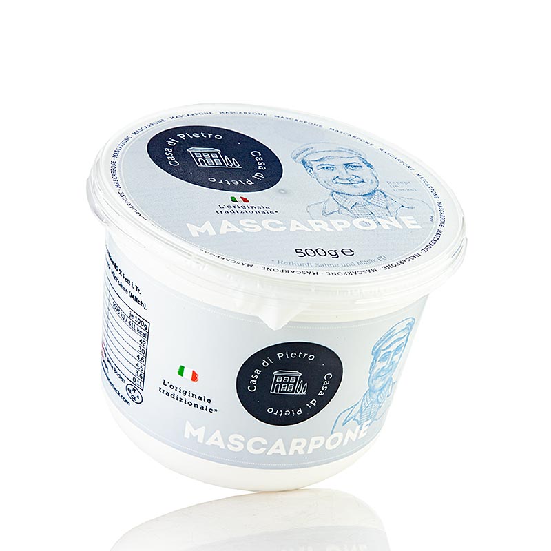 Queijo cremoso mascarpone, 80% de gordura, Casa di Pietro - 500g - Pe pode