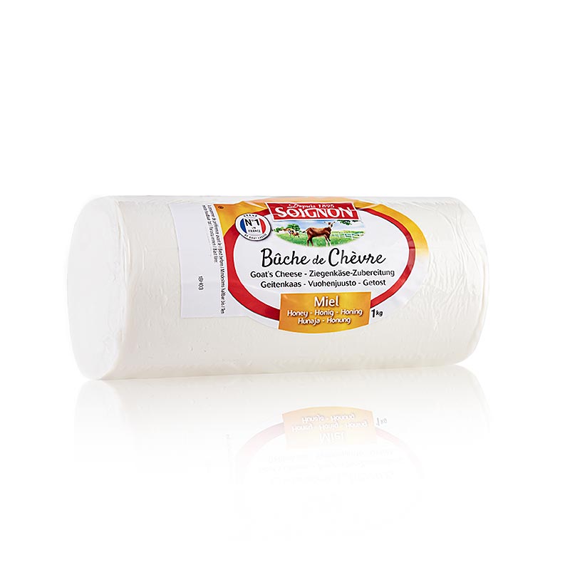 Ziegenfrischkäse in Rolle, mit Honig, Soignon (Buche de Chevre) - 1 kg - Pe-schale