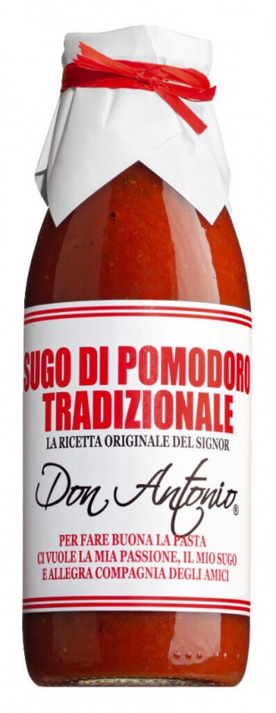 Sugo tradizionale, salsa di pomodoro con origano, Don Antonio - 480ml - Bottiglia