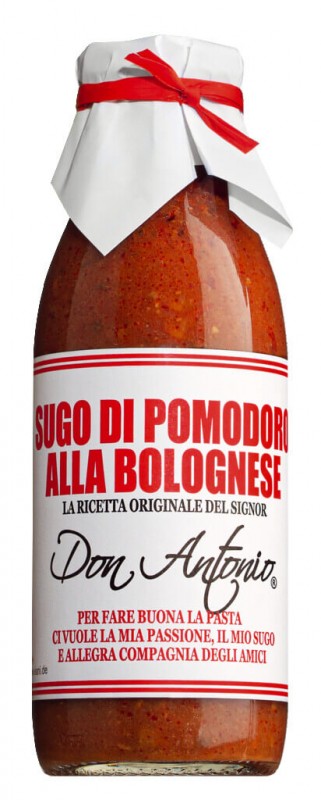 Sugo alla bolognese, salsa di pomodoro con ragu di carne, Don Antonio - 480 ml - Bottiglia