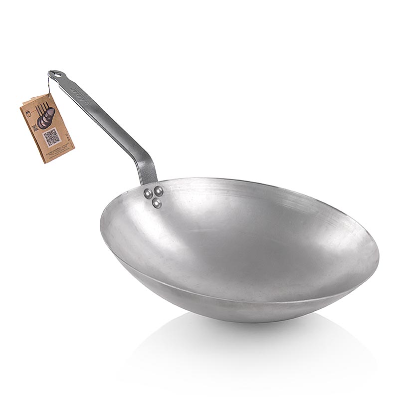 DeBUYER Carbone Plus wok me induksion, celik, Ø 35.5cm, 9cm i larte - 1 cope - Te lirshme