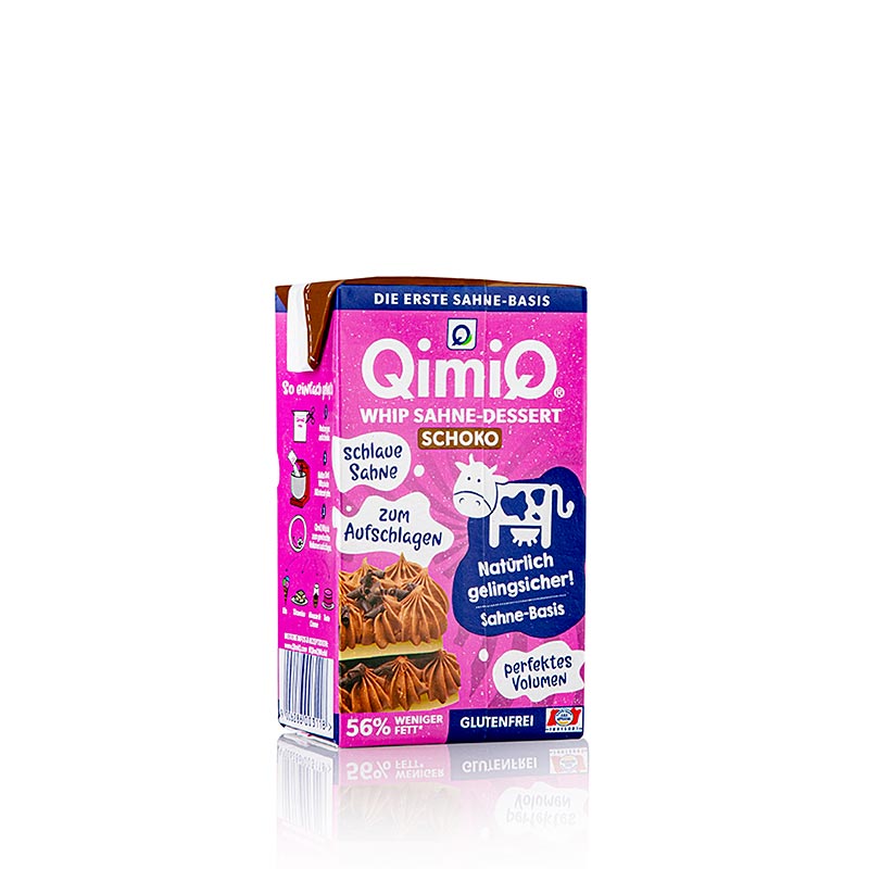 QimiQ Whip Schokolade, kalt aufschlagbares Sahne Dessert, 16% Fett - 250 g - Tetra