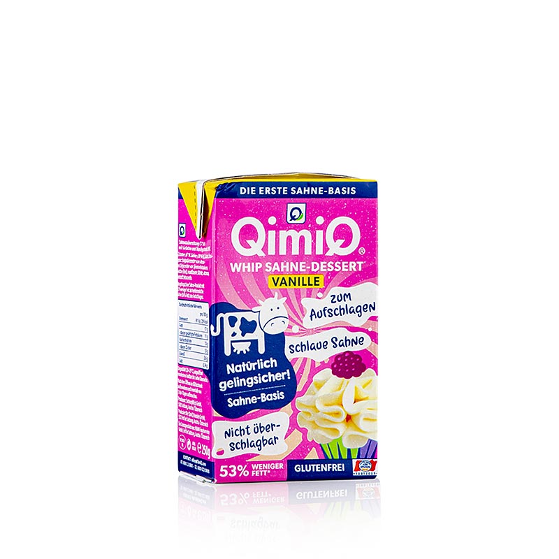 QimiQ Whip Vanille, kalt aufschlagbares Sahne Dessert, 17% Fett - 250 g - Tetra