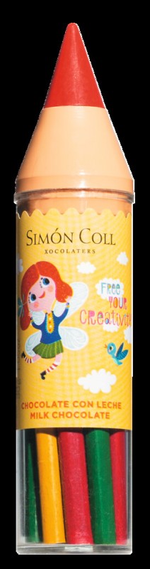 Super Lapiz Colores, Presentoir, Crayons Chocolat Maxi, Presentoir, Simon Coll - 18x30g - afficher