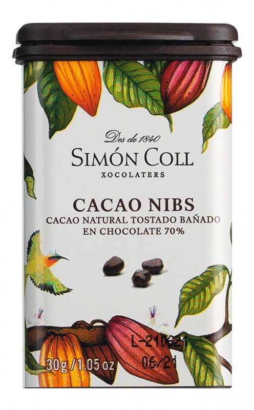 Cacao Nibs, Display, Kakaobohnenstücke, Display, Simón Coll - 18 x 30 g - Display