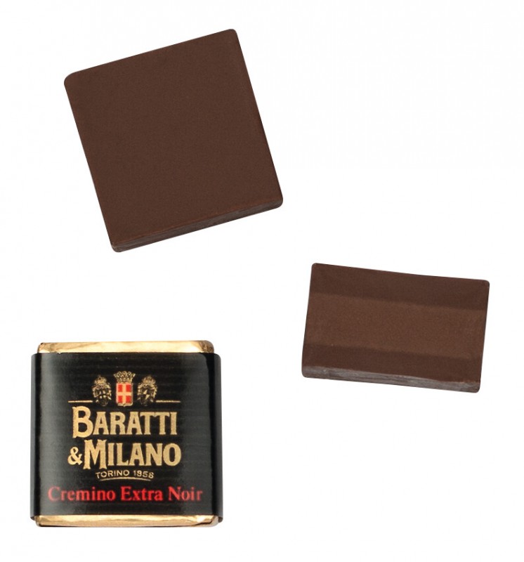 Cremino extra noir, dark hazelnut layered pralines, Baratti e Milano - 500g - bag