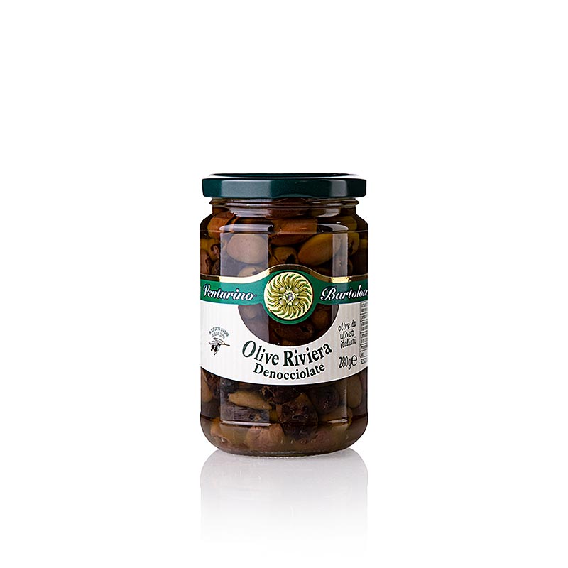 Venturino Denocciolate Riviera olives in olive oil, without stone - 280g - Glass