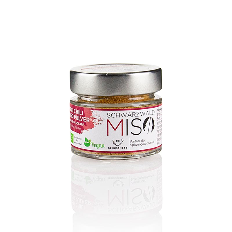 Miso Mexi Chili Pulver, angenehm scharf, Schwarzwald Miso, BIO - 35 g - Glas