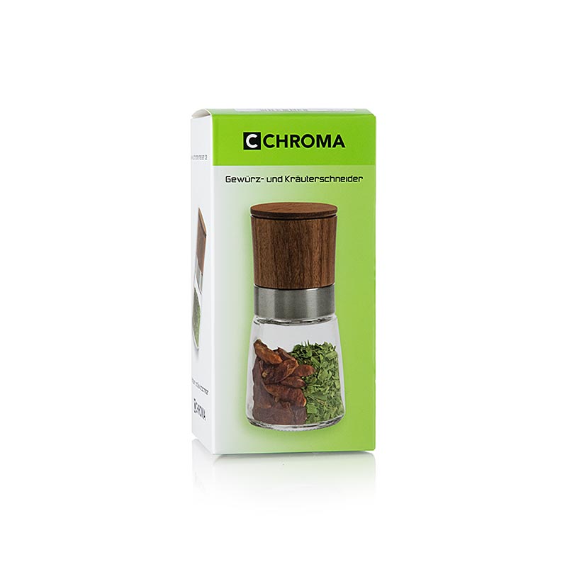 GM 0001 Pemotong herba dan rempah Chroma, dengan penutup, 13.6cm - 1 keping - kotak