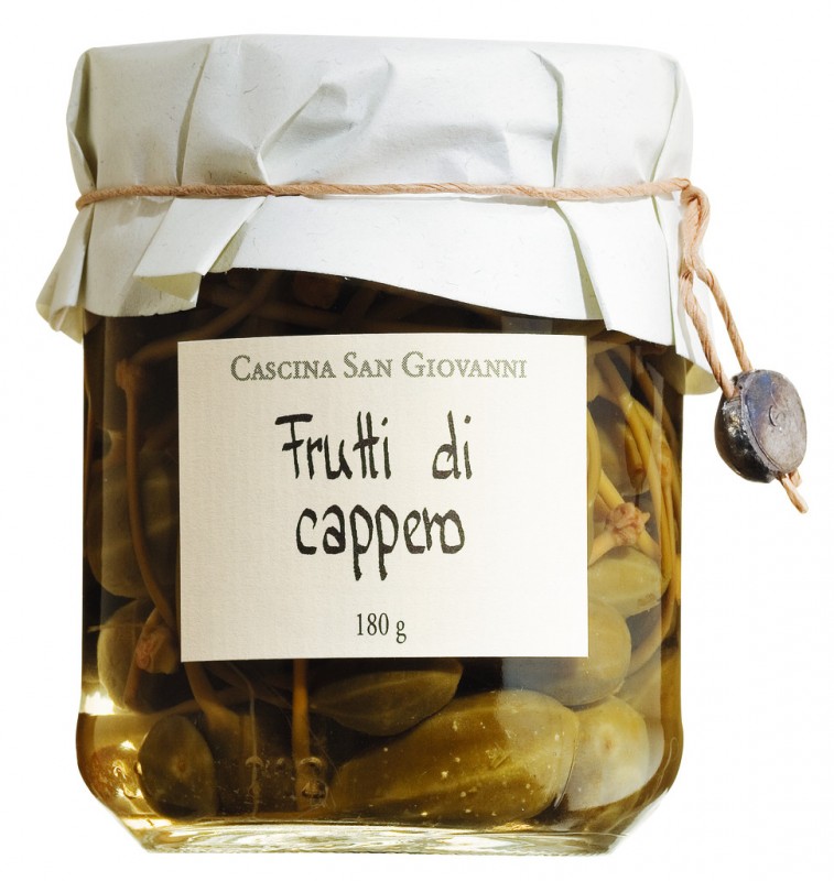 Frutti di cappero, pommes aux capres au vinaigre de vin, Cascina San Giovanni - 200g - Verre