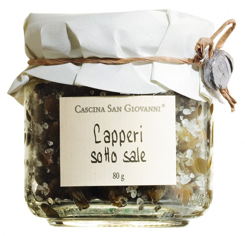 Vente Capperi sotto, capres au sel marin, Cascina San Giovanni - 80g - Verre