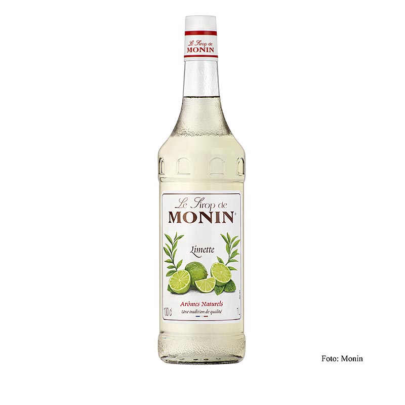 Monin-limoensiroop van groene limoenen 1:8 - 1 liter - Fles