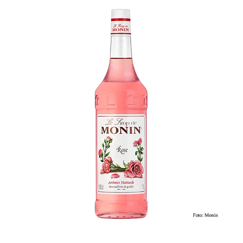 Sirop de rose Monin 1:8 - 1 litre - Bouteille