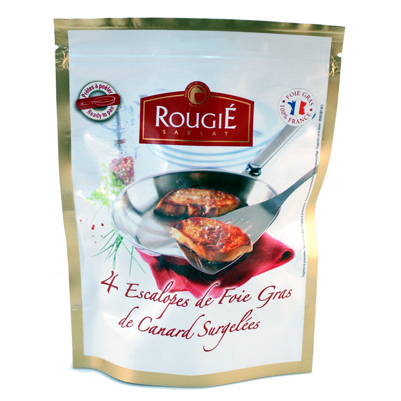 Kacacia foie gras, 4 platky po cca 45 g, z Rougie - 180 g, 4 x 45 g - taska