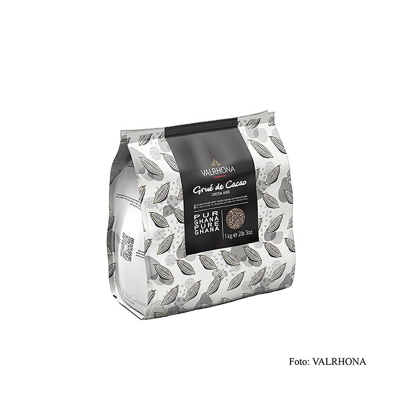 Valrhona Cocoa Grue - hackade och rostade kakaobonor - 1 kg - vaska