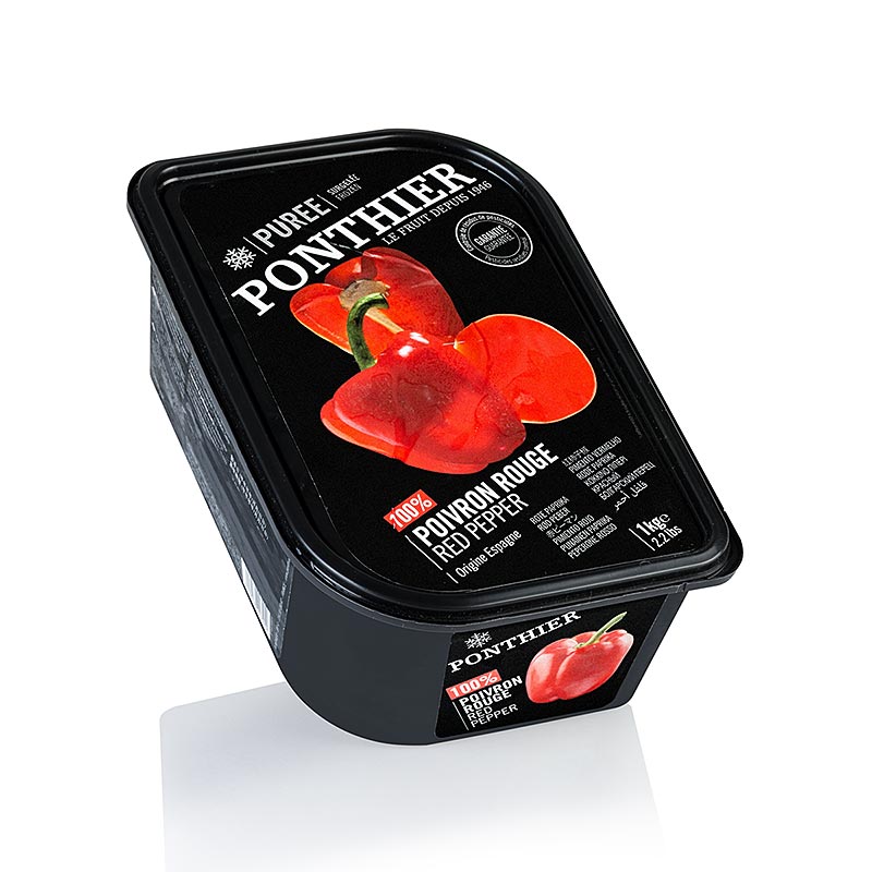 Pure de pimiento rojo Ponthier, 100% verdura, sin azucar - 1 kg - carcasa de PE