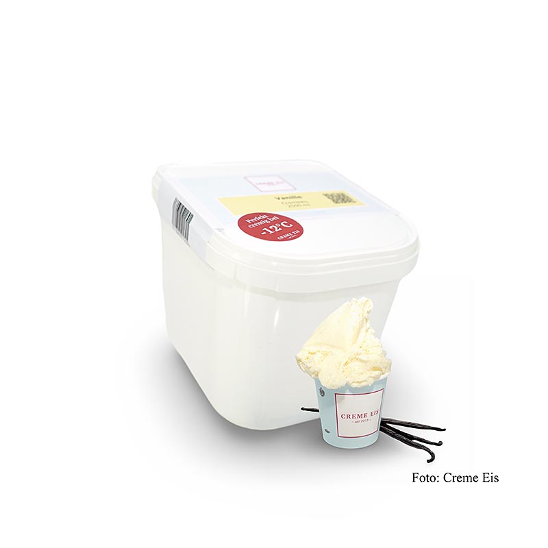 Helado de nata - vainilla, inserto GN - 2.5L - carcasa de PE