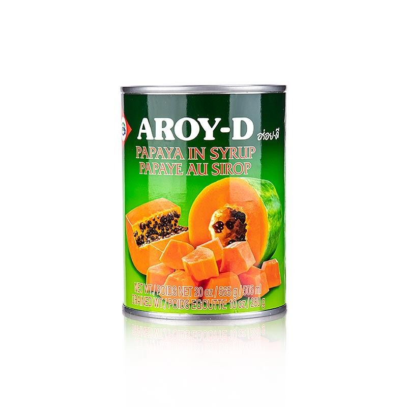 Trozos de papaya, en almibar, Aroy-D - 565g - poder